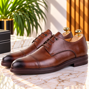 Chaussures Classiques 100% Cuir Tabac - Semelle Extra-light 064