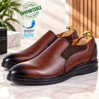  100% Cuir CRUST Pour Homme extra confortable Marron LO-084MW