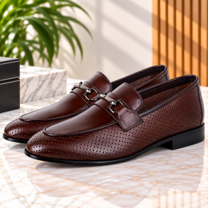 Mocassins Respirants 100% cuir Marron AG-504M