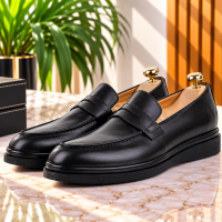 Chaussures Classiques 100% Cuir Noire - Semelle Extra-light AG-095NM
