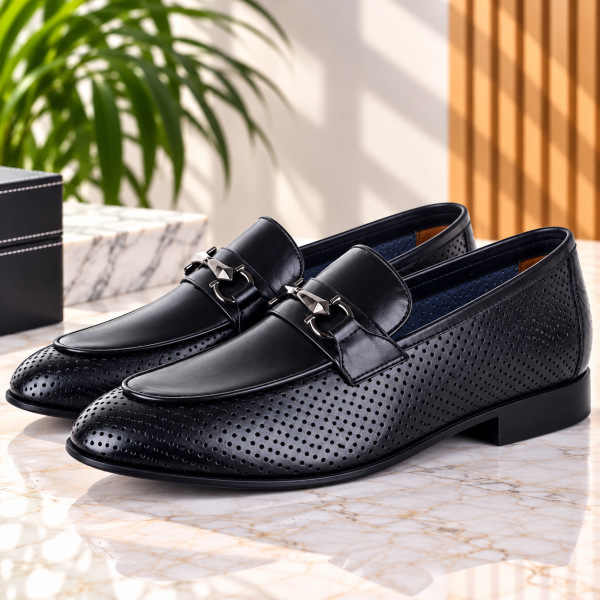 Mocassins Respirants 100% cuir Bleu Marine AG-504B Mocassins Respirants 100% cuir Bleu Marine AG-504B