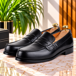 Chaussures cuir -AD-Noir 587