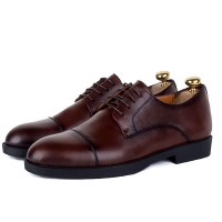 Chaussures Derby en Cuir Marron pour Homme - Élégance et Confort