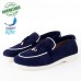 Mocassins pour Femmes Confortable 100% Cuir Daim Marine