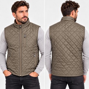 Gilet Homme Matelassé Kaki – 2609K