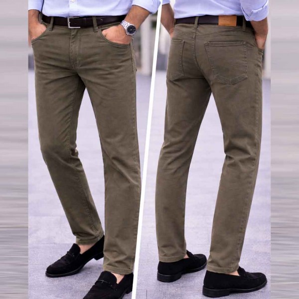 Pantalon Homme 5 Poches en Toile – Coupe Regular 1504