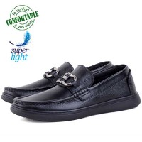 Chaussures Médicales 100% Cuir EXTRA Confortable noir KW-055N