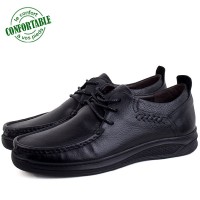 Chaussures Pour Homme 100% Cuir Médical Noir NJ-2172Nw