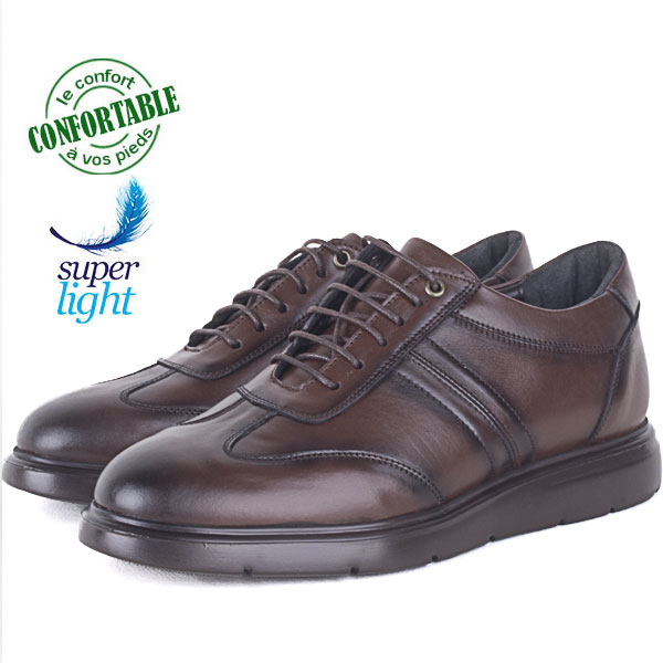 Chaussures homme en cuir véritable – légères, souples et ultra confortables 032M