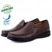 Chaussures Confortables Homme 100% Cuir Médical Marron LO-507M