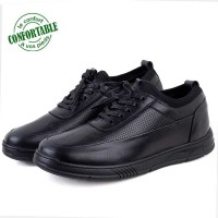 Chaussures Médicales Pour Homme 100% Cuir Noir KW-303N