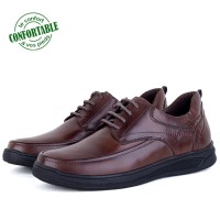 Chaussures Médicale Pour Homme 100% Cuir EXTRA Confortable NJ-3074M