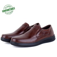 Chaussures Médicale Pour Homme 100% Cuir EXTRA Confortable NJ-3073M