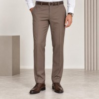 Pantalon de Costume Homme Marron Taupe – Coupe Classique Élégante