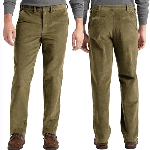 Pantalon Velours pour Homme Vert Olive PV001