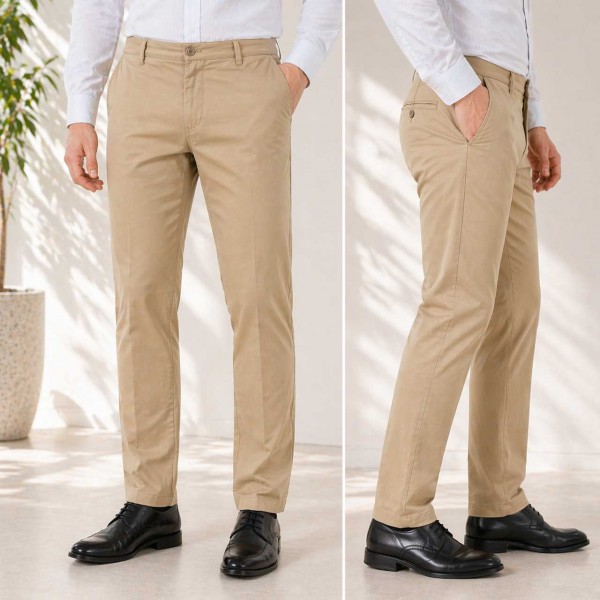 Pantalon chino beige homme – confortable et élégant C0604