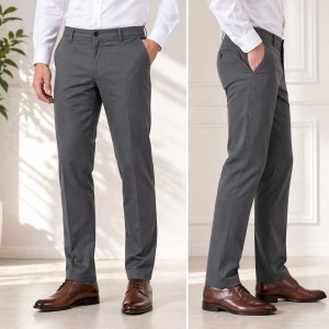 Pantalon Chino Pour Homme Gris LA-008