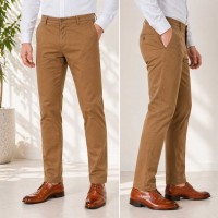 Pantalon Chino Pour Homme Tabac LA-013