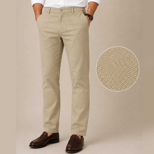 Pantalon Homme Coton Piqué – Coupe Classique Premium B1305