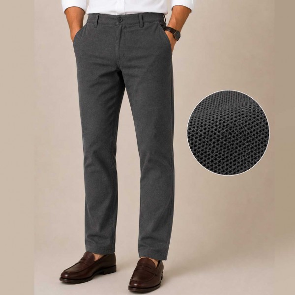Pantalon Casual Chic Homme – Tissu Piqué Confort G1305
