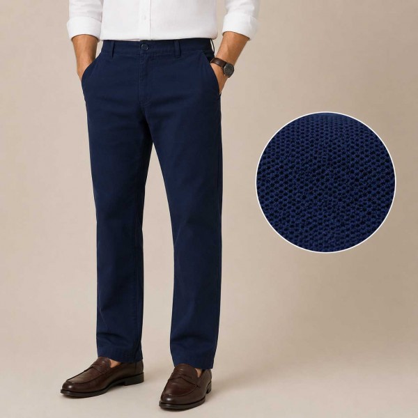 Pantalon Casual Homme – Tissu Respirant en Coton Piqué M1305