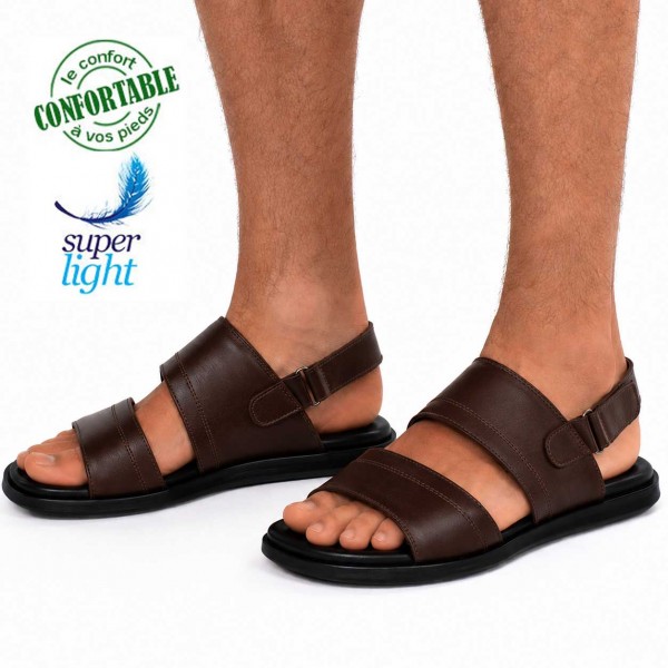 Sandales Homme Cuir Confort – Légères 026N