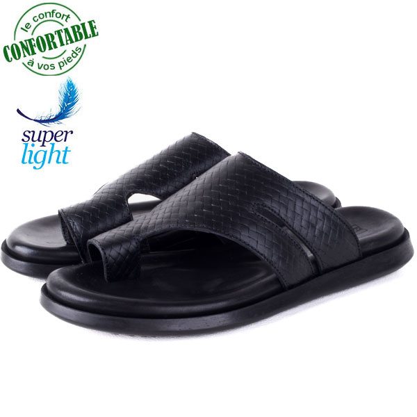 Sandales Homme Confort en Cuir – Ultra Légère 028N