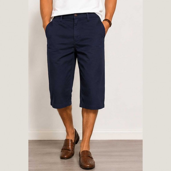 Bermuda Homme Long Coupe Classique en Coton Léger M0406