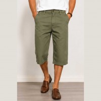 Bermuda Homme Long Coupe Classique en Coton Léger V0406