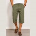 Bermuda Homme Long Coupe Classique en Coton Léger V0406