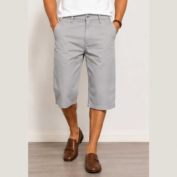 Bermuda Homme Long Coupe Classique en Coton Léger G0406