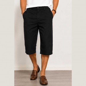 Bermuda Homme Long Coupe Classique en Coton Léger N0406