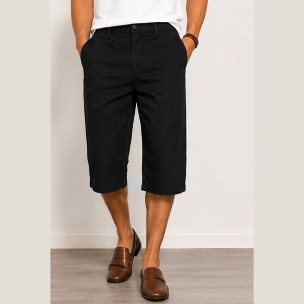 Bermuda Homme Long Coupe Classique en Coton Léger N0406