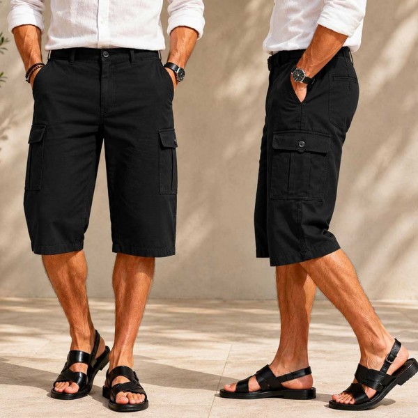 Bermuda Cargo Homme Toile Piquée N0306