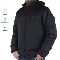 Veste Homme Matelassée Chic & Imperméable Noir 8129