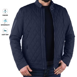 Blouson matelassé Bleu Marine pour homme - Style et confort 8877B