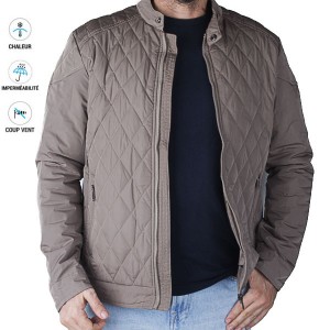 Blouson matelassé Kaki pour homme - Style et confort 8877K