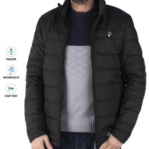 Veste Homme Matelassée Chic & Imperméable Noir 5500