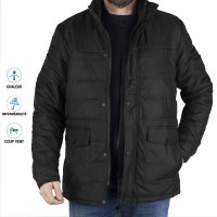 Veste Longue d’Hiver Matelassée Noire – Confort & Protection N702
