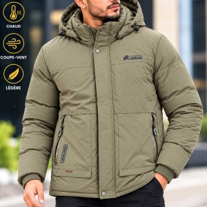 Veste Doudoune Homme à Capuche Détachable – Chaude, Légère et Confortable 16837K