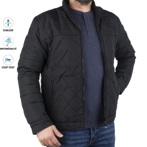 Blouson matelassé Noir pour homme - Style et confort 88167