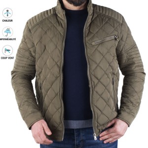 Blouson matelassé Lt Green pour homme - Style et confort 88139