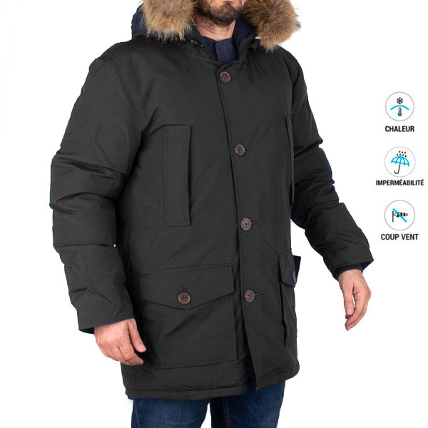 Parka Homme Avec Capuche - Style et Performance ML6003N