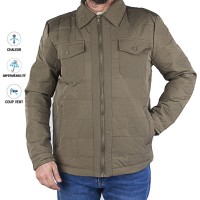 Veste Homme Kaki – Imperméable et Résistant au Vent 88158K