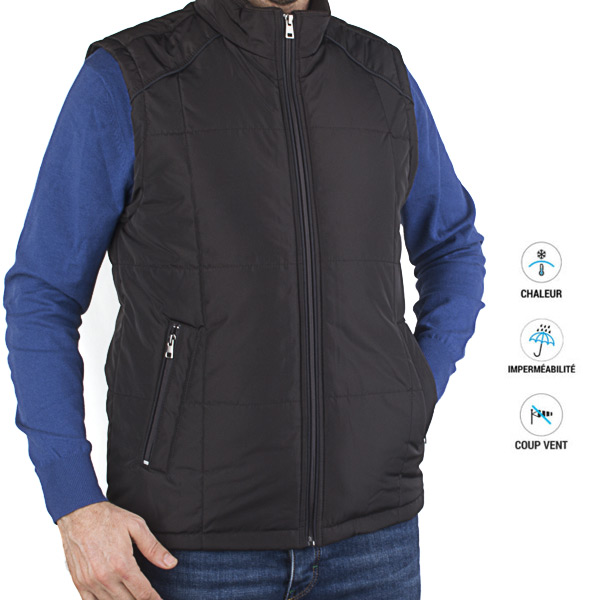 Gilet sans manches pour homme imperméable Marron – 1025