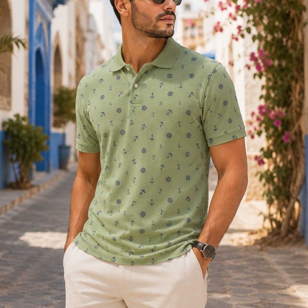 Polo Homme Premium – Douceur & Style Méditerranéen 1205V