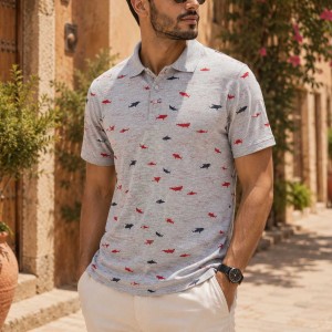 Polo Homme Motifs Marins – Élégance Décontractée1205P