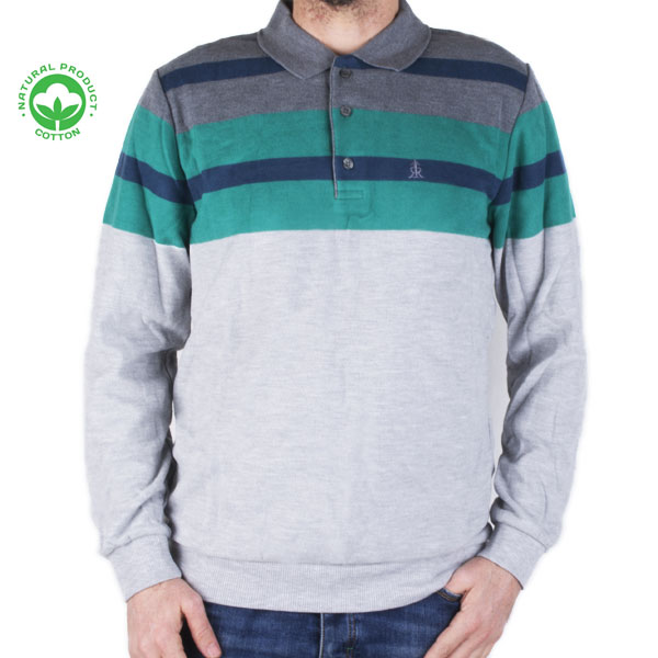 Sweat homme col Polo – Confort et style décontracté 22815G