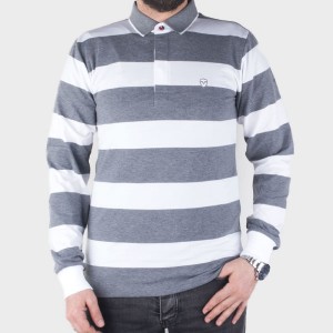 Polo Rayé pour Homme Manches Longues LC08