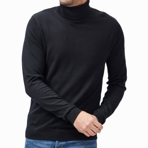 Pull Col Roulé Pour Homme Très Doux en Noir